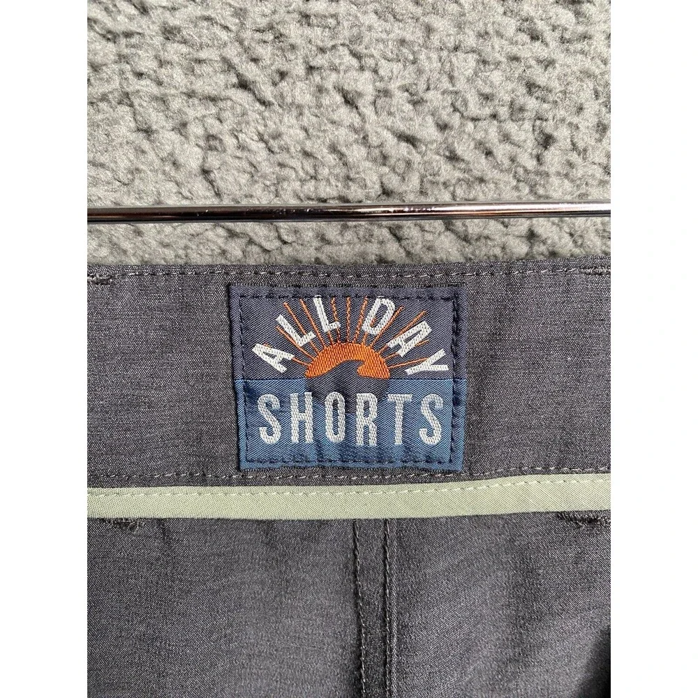 FAHERTY All Day Short Men's Size 38 Gray 9 Inch Inseam Stretch Pockets